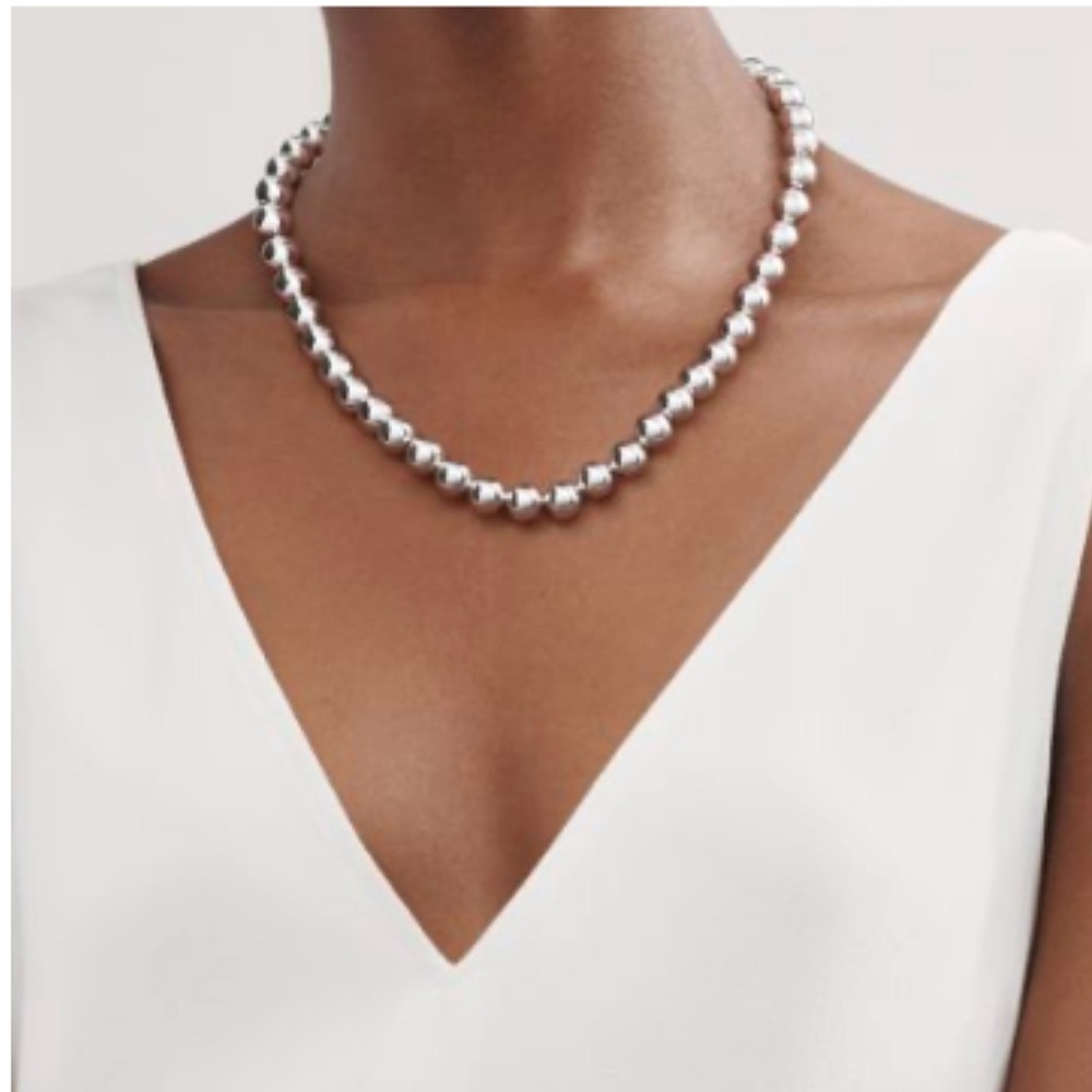 Tiffany & Co. HardWare Ball Necklace in Sterling Silver ~ Authentic! - Picture 2 of 11